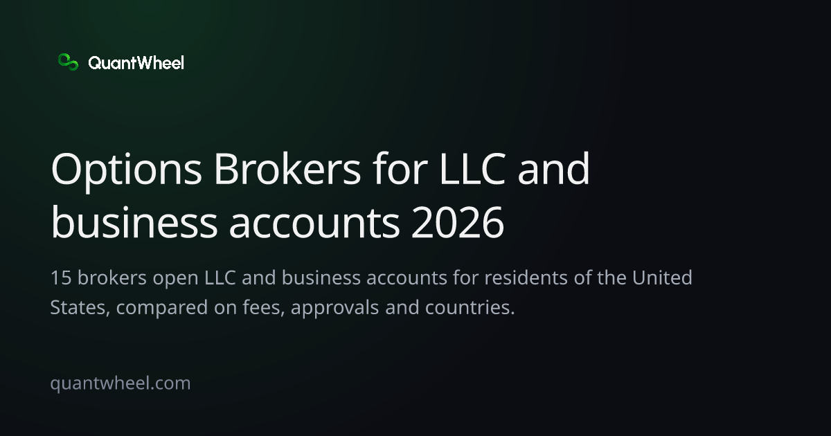 The share card of Options brokers for LLC and business accounts