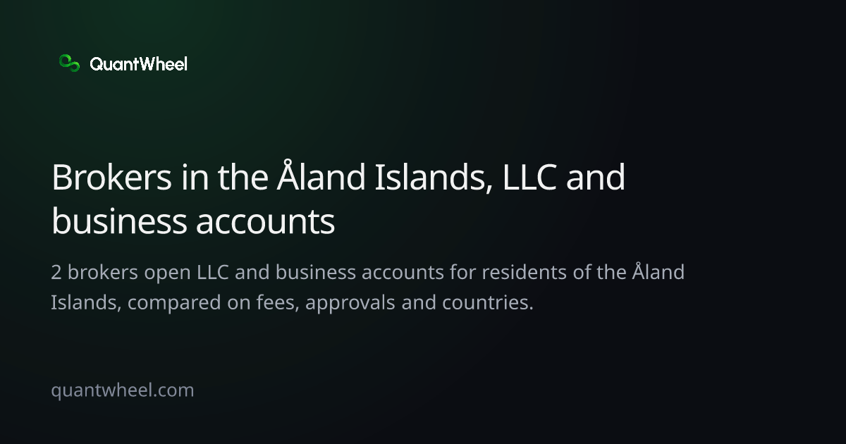 The share card of Options brokers in the Åland Islands for LLC and business accounts