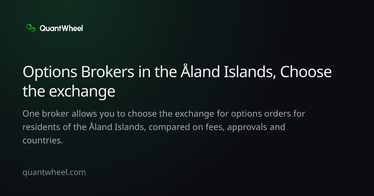 The share card of Options brokers in the Åland Islands that let you choose the exchange