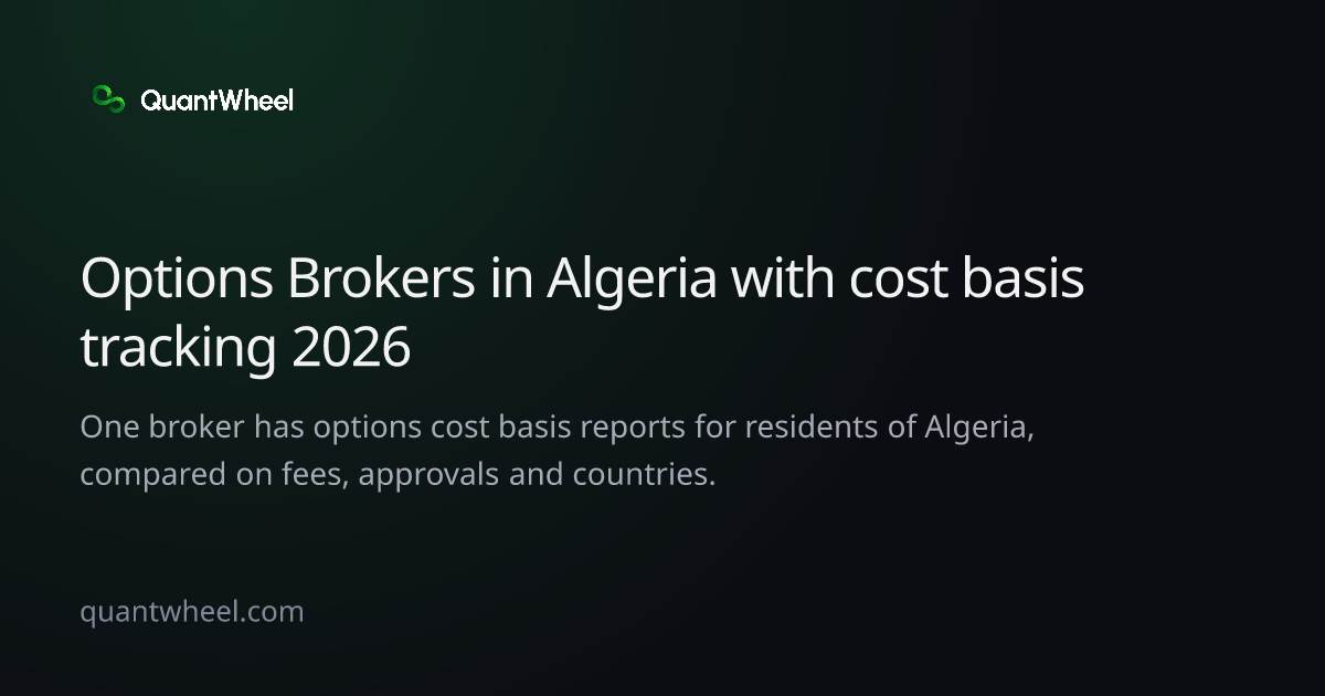 The share card of Options brokers in Algeria with cost basis tracking