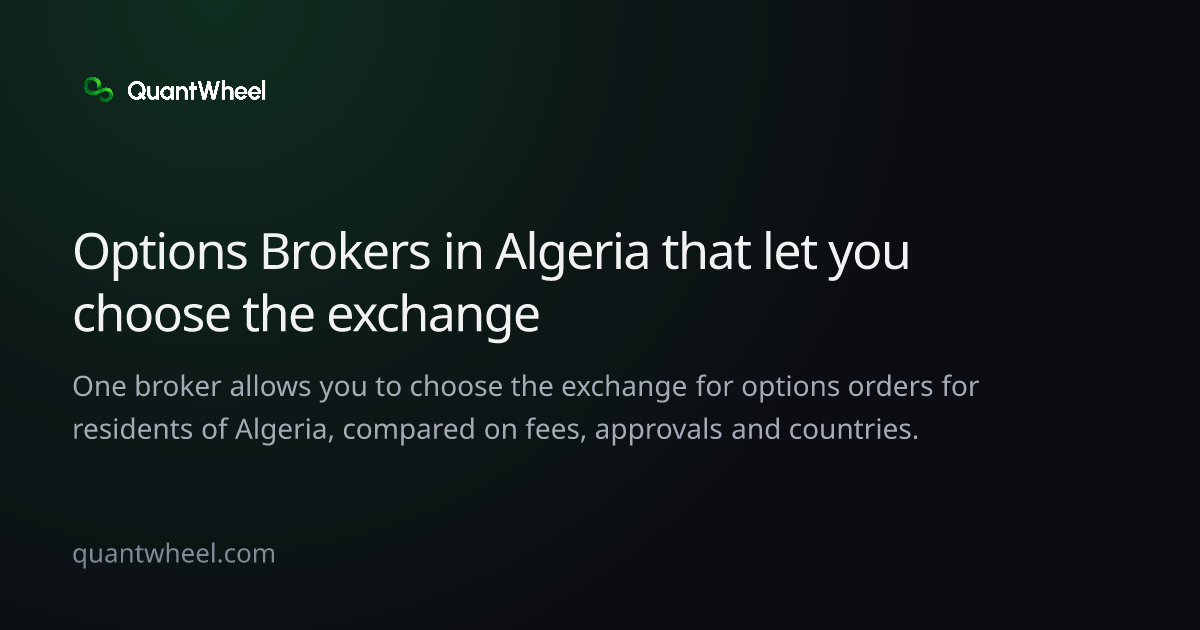 The share card of Options brokers in Algeria that let you choose the exchange