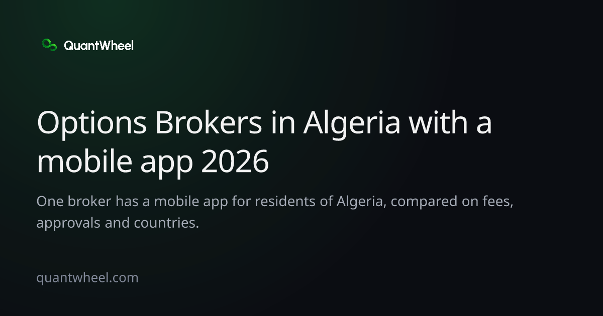 The share card of Options brokers in Algeria with a mobile app
