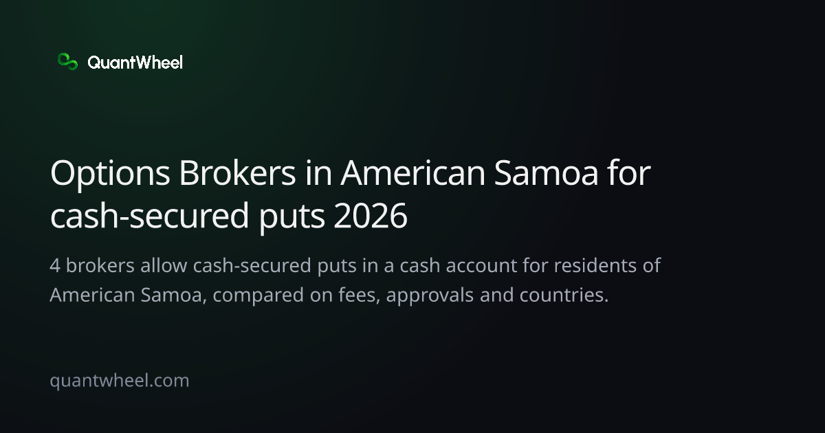 The share card of Options brokers in American Samoa for cash-secured puts