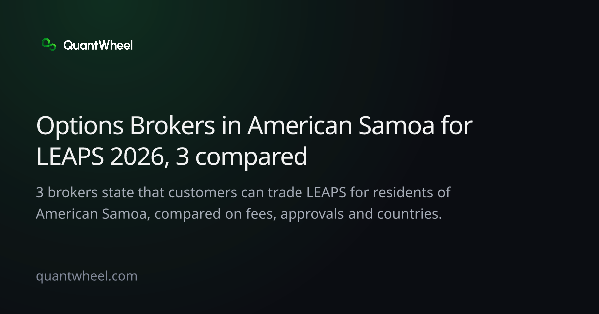 The share card of Options brokers in American Samoa for LEAPS
