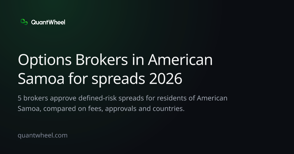 The share card of Options brokers in American Samoa for spreads