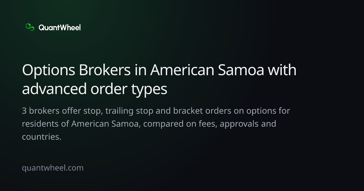 The share card of Options brokers in American Samoa with advanced order types