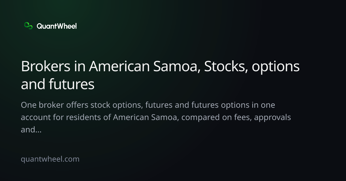 The share card of Options brokers in American Samoa with options and futures in one account