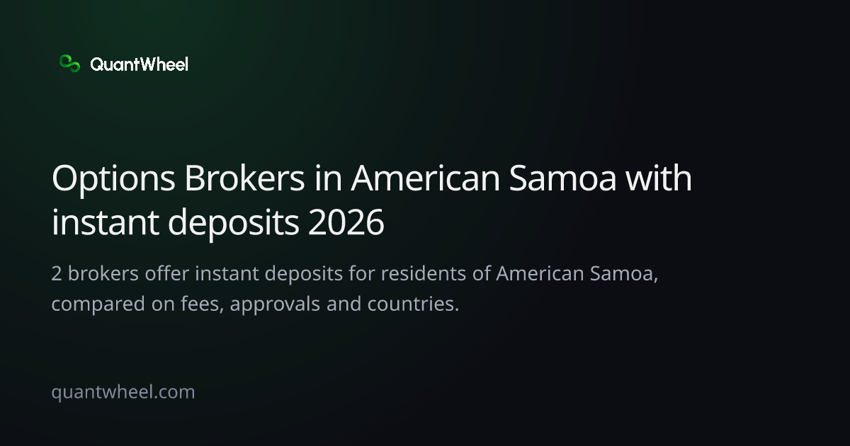 The share card of Options brokers in American Samoa with instant deposits