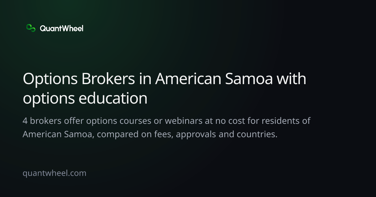 The share card of Options brokers in American Samoa with options education