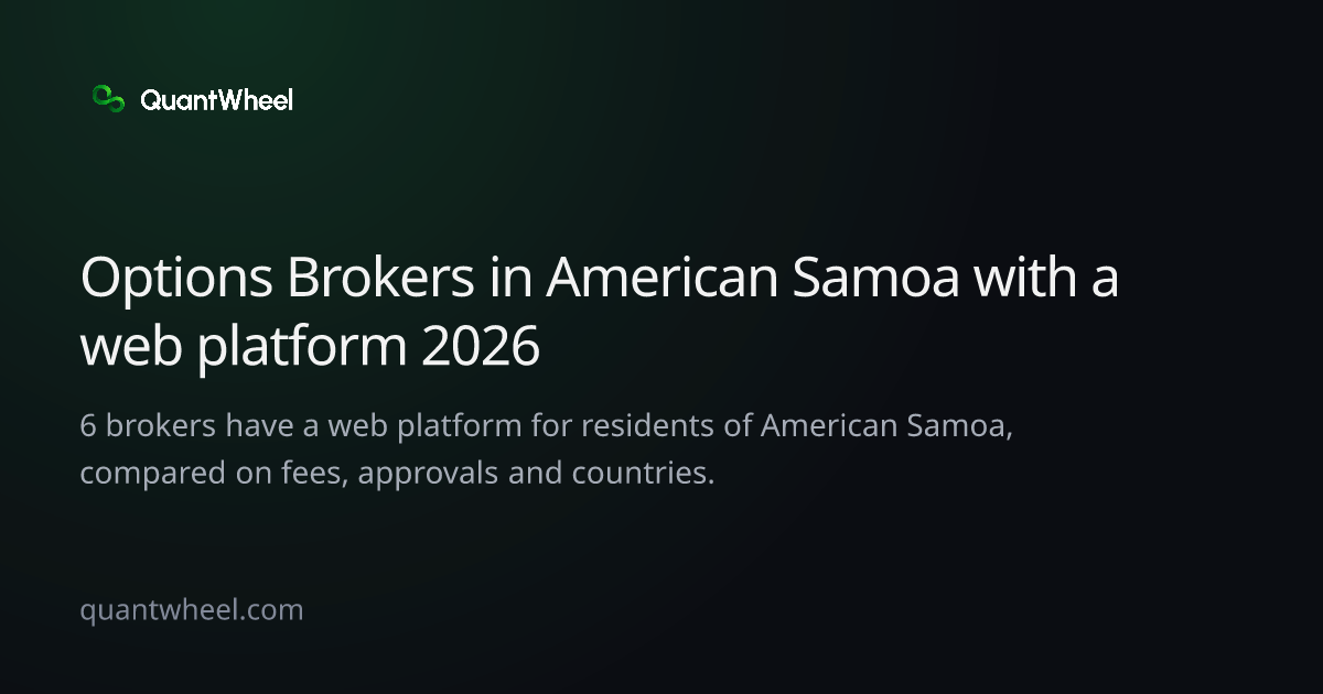 The share card of Options brokers in American Samoa with a web platform