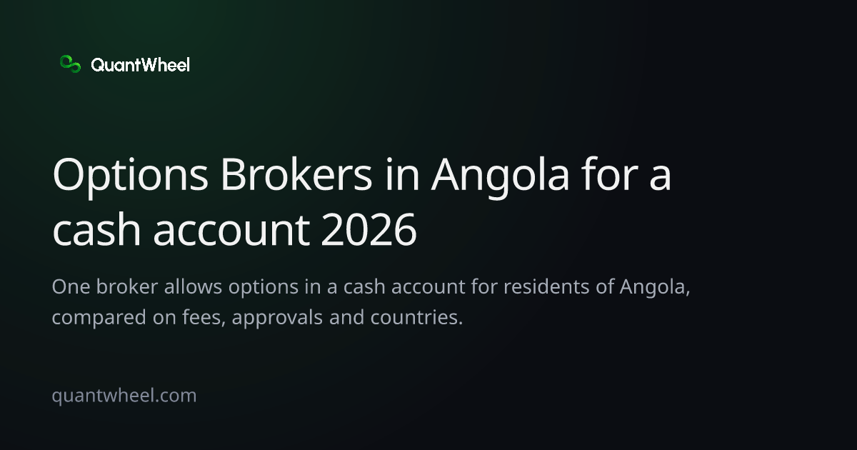 The share card of Options brokers in Angola for a cash account