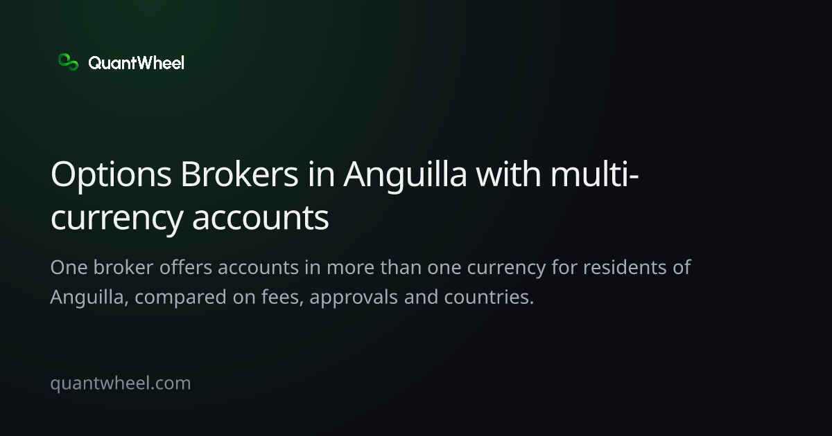 The share card of Options brokers in Anguilla with multi-currency accounts