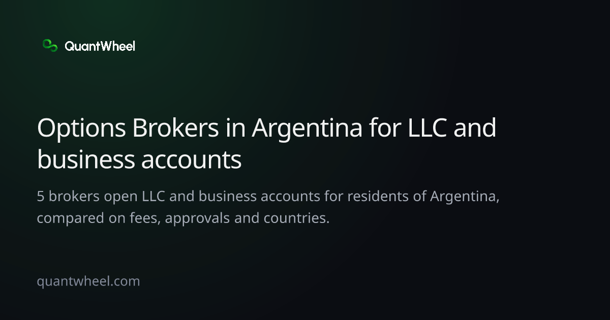 The share card of Options brokers in Argentina for LLC and business accounts