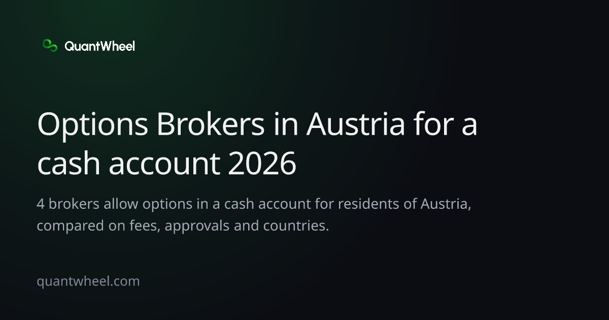 The share card of Options brokers in Austria for a cash account
