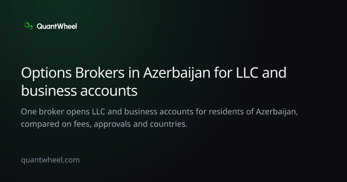 The share card of Options brokers in Azerbaijan for LLC and business accounts