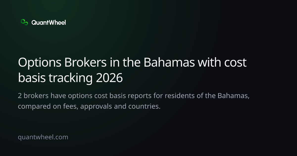 The share card of Options brokers in the Bahamas with cost basis tracking