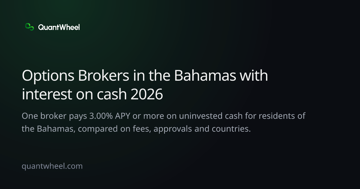 The share card of Options brokers in the Bahamas with interest on cash
