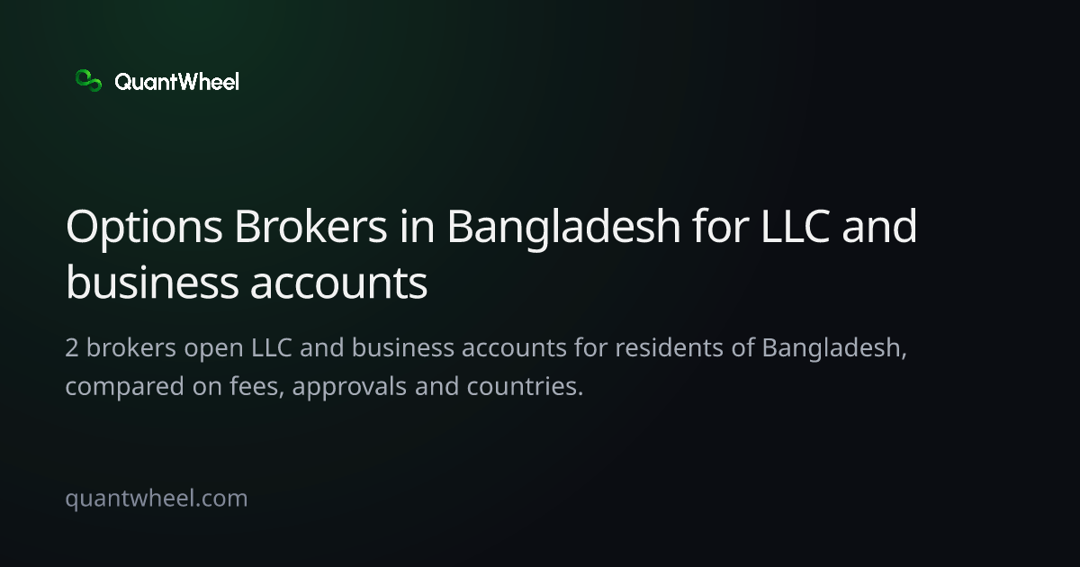 The share card of Options brokers in Bangladesh for LLC and business accounts