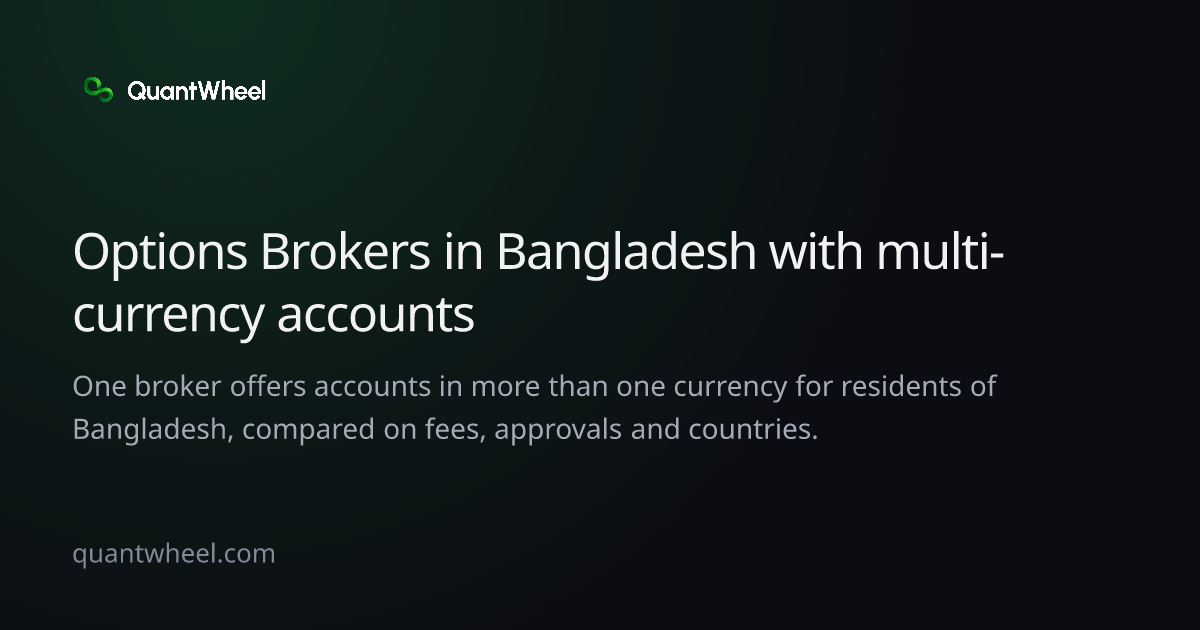 The share card of Options brokers in Bangladesh with multi-currency accounts