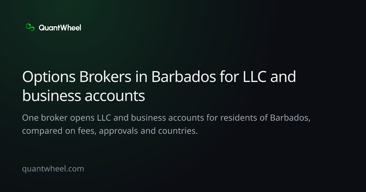 The share card of Options brokers in Barbados for LLC and business accounts