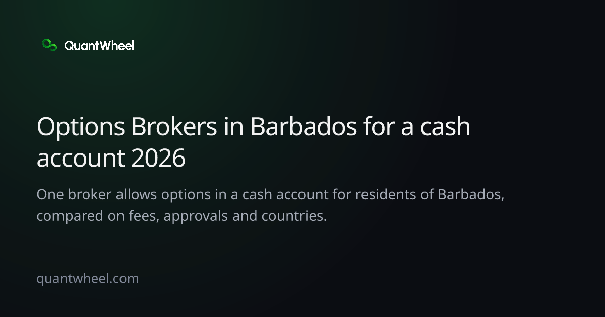 The share card of Options brokers in Barbados for a cash account