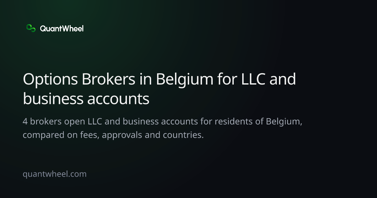 The share card of Options brokers in Belgium for LLC and business accounts
