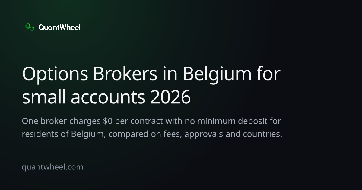 The share card of Options brokers in Belgium for small accounts