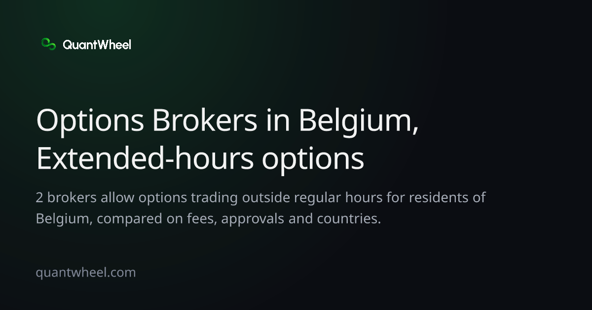 The share card of Options brokers in Belgium with extended-hours options trading