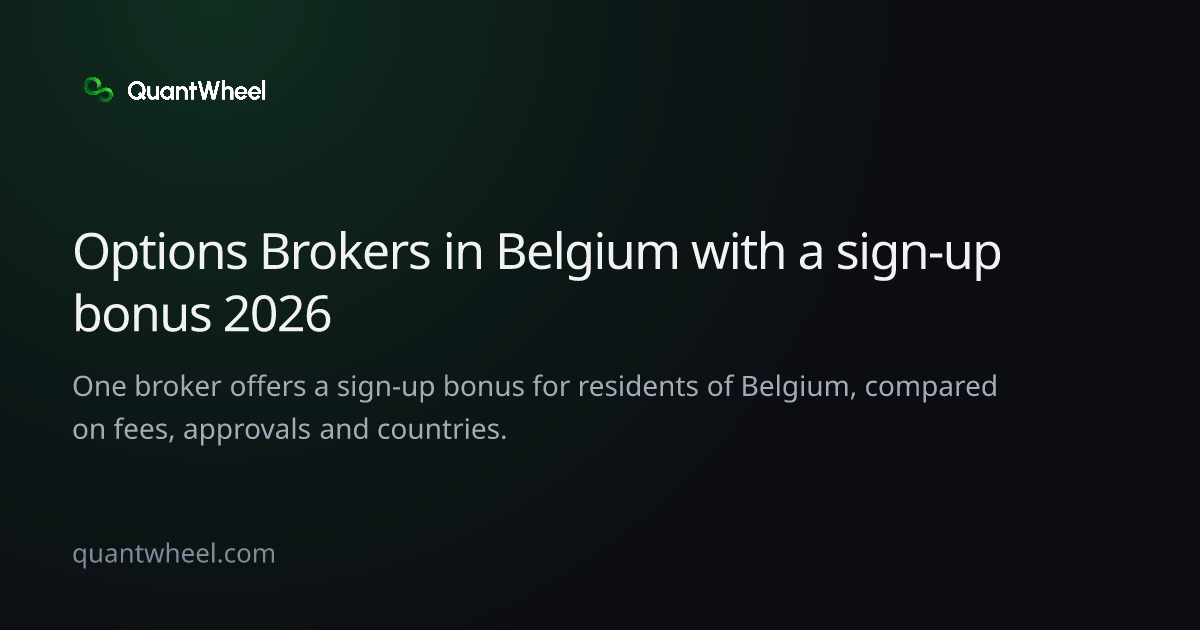 The share card of Options brokers in Belgium with a sign-up bonus