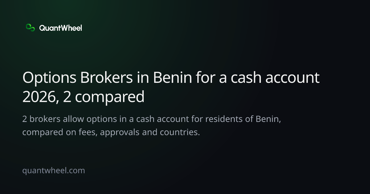 The share card of Options brokers in Benin for a cash account