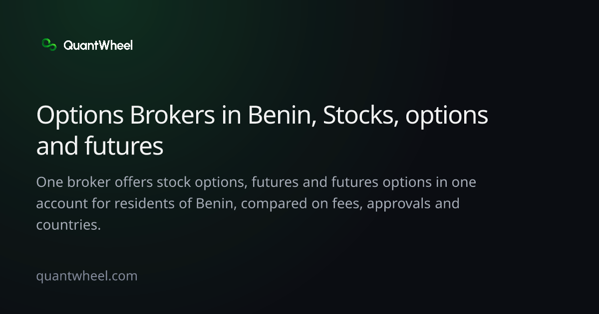 The share card of Options brokers in Benin with options and futures in one account