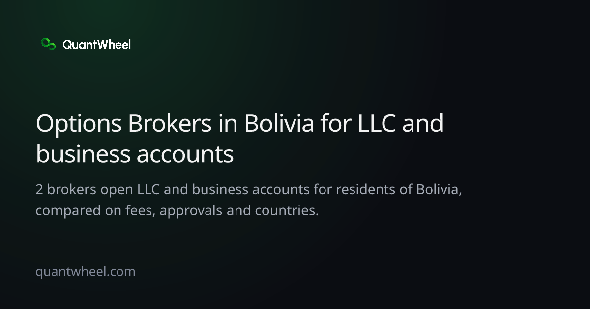 The share card of Options brokers in Bolivia for LLC and business accounts