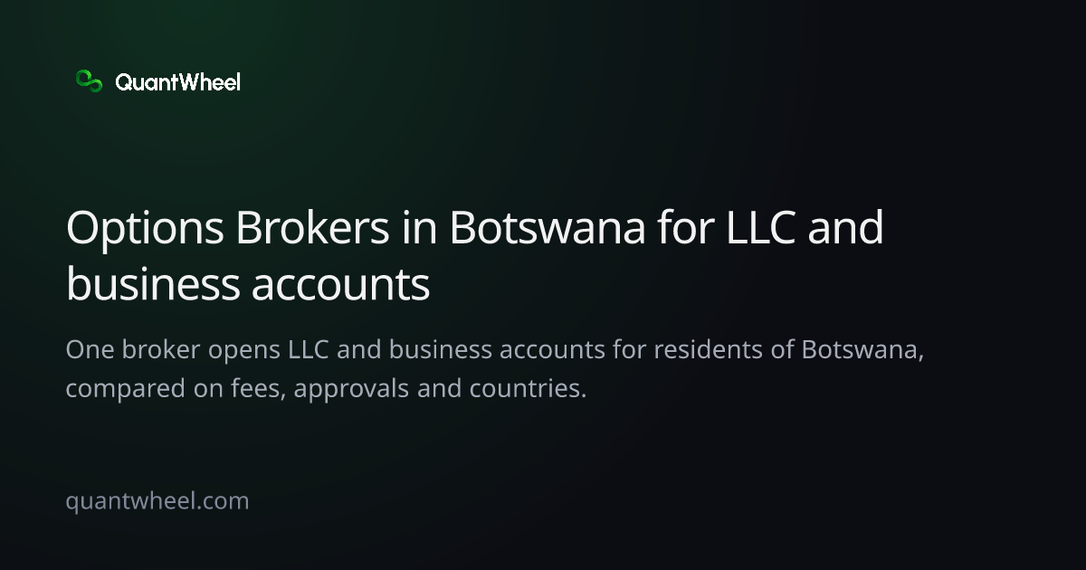 The share card of Options brokers in Botswana for LLC and business accounts