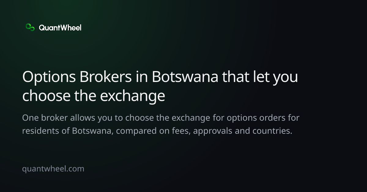 The share card of Options brokers in Botswana that let you choose the exchange