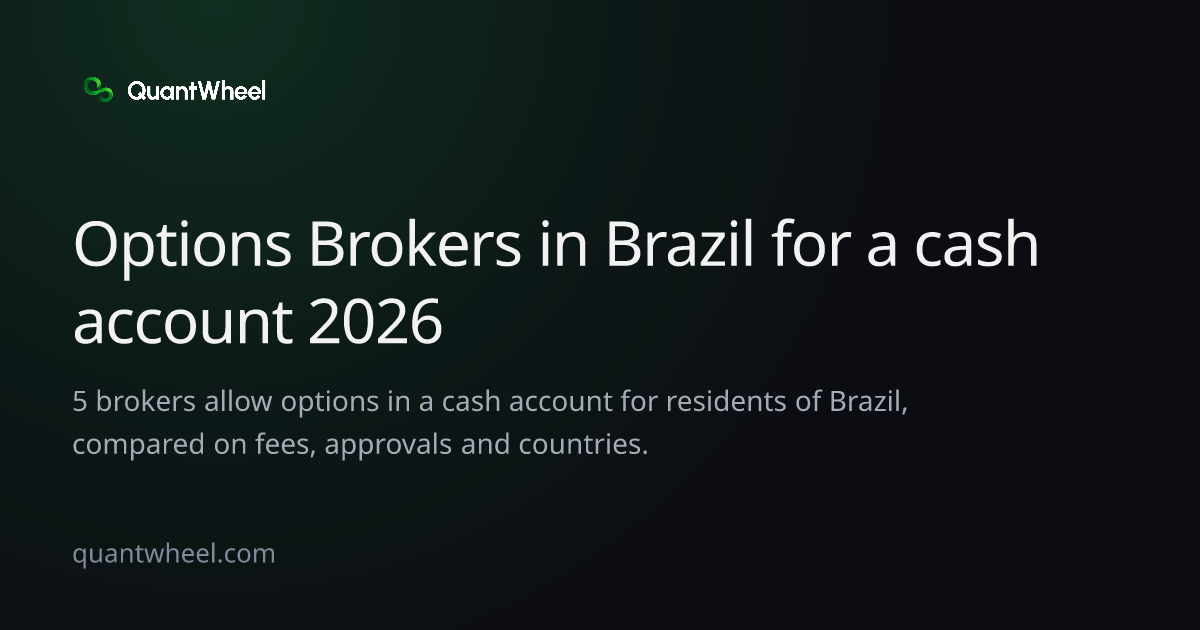 The share card of Options brokers in Brazil for a cash account