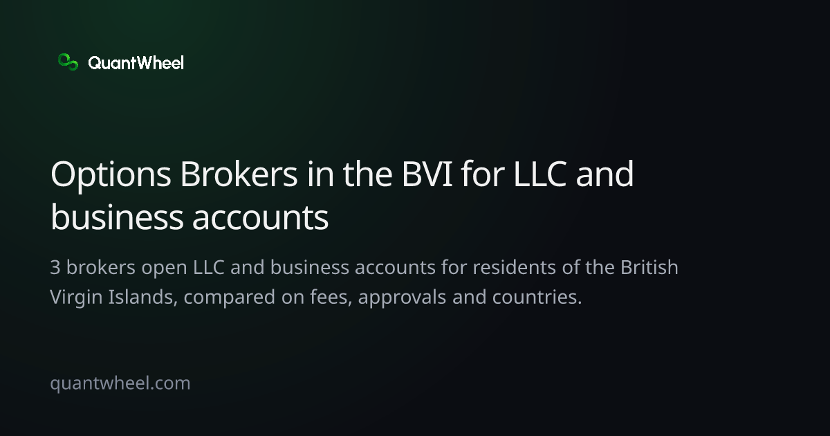 The share card of Options brokers in the British Virgin Islands for LLC and business accounts