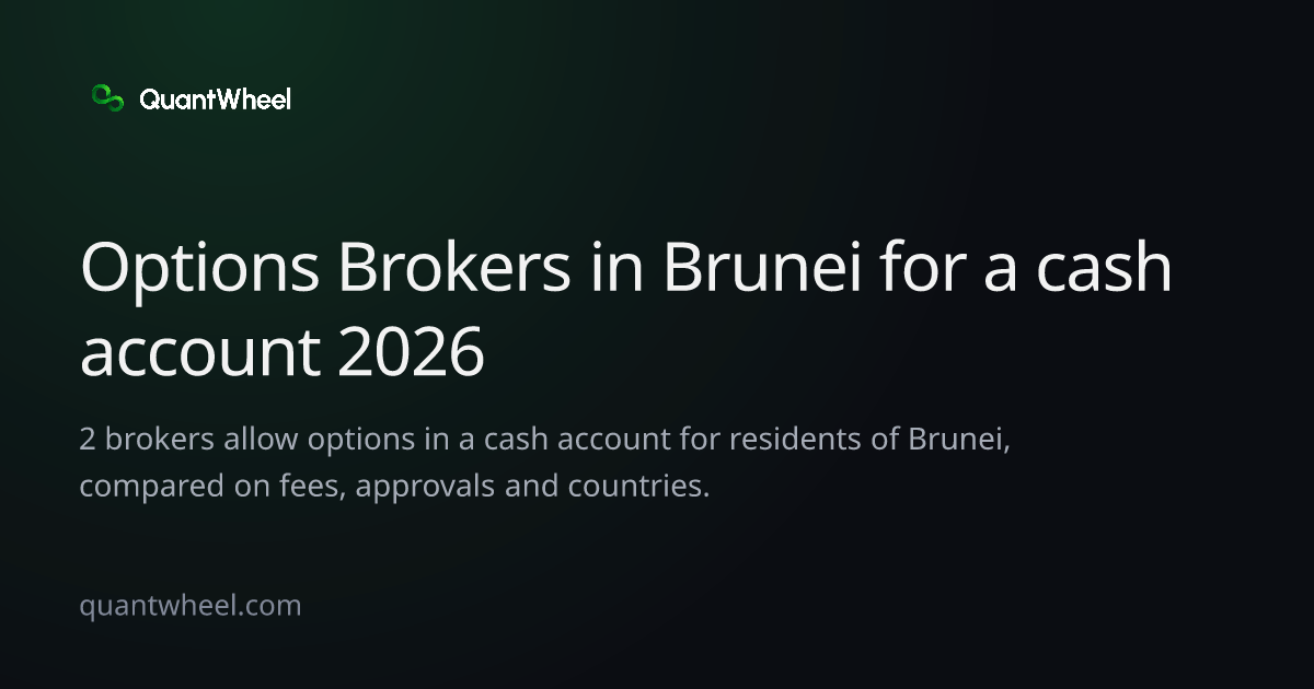 The share card of Options brokers in Brunei for a cash account