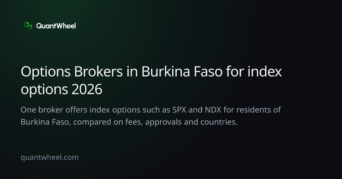 The share card of Options brokers in Burkina Faso for index options