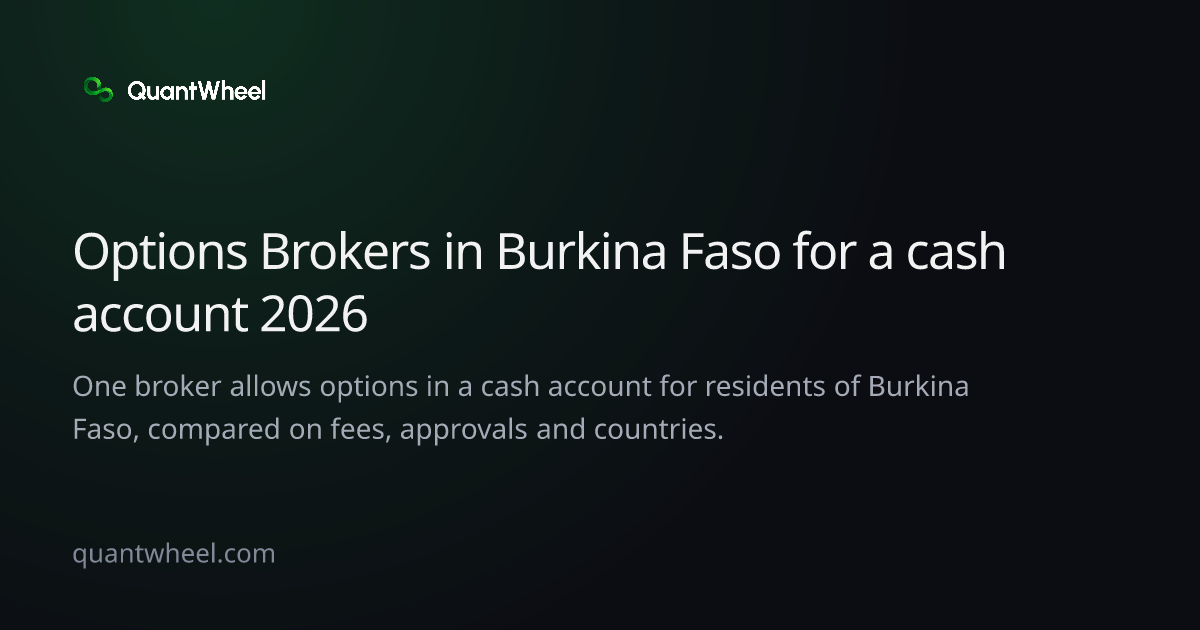 The share card of Options brokers in Burkina Faso for a cash account