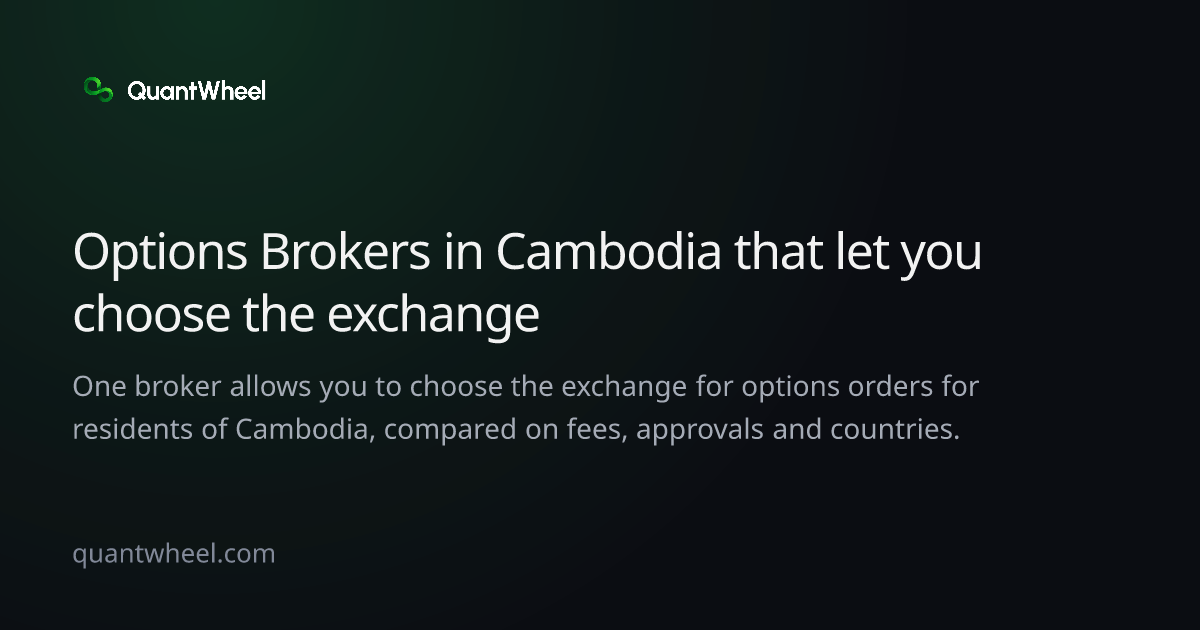 The share card of Options brokers in Cambodia that let you choose the exchange