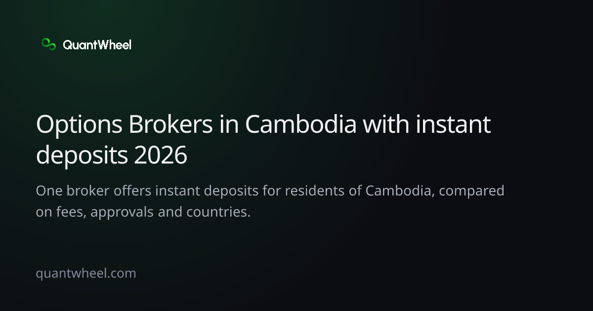 The share card of Options brokers in Cambodia with instant deposits