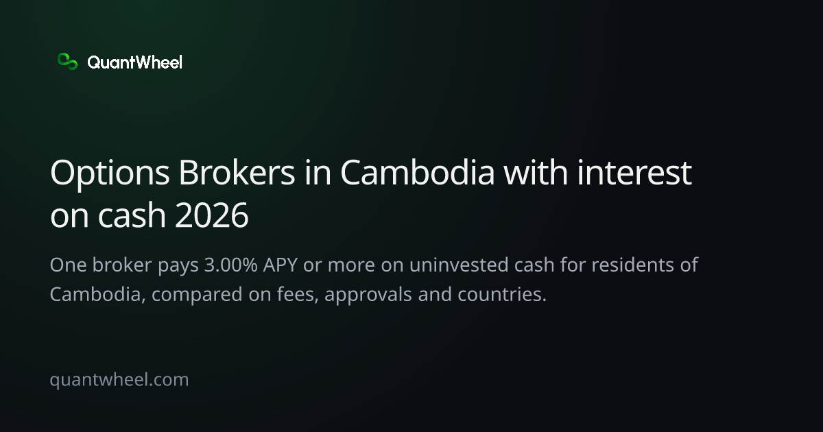 The share card of Options brokers in Cambodia with interest on cash