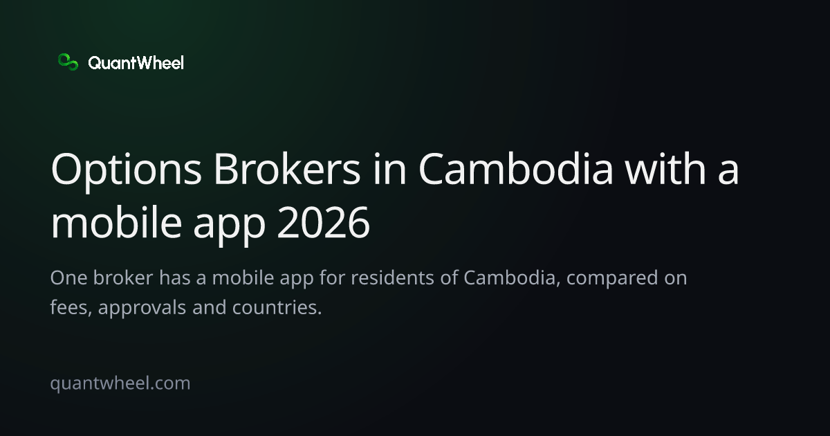 The share card of Options brokers in Cambodia with a mobile app