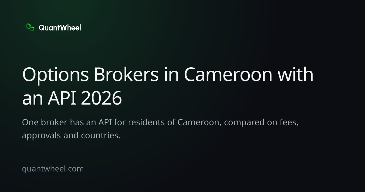 The share card of Options brokers in Cameroon with an API