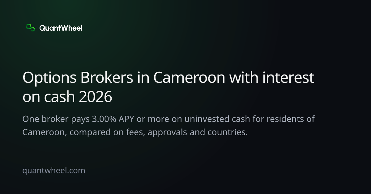 The share card of Options brokers in Cameroon with interest on cash