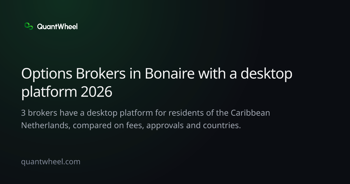 The share card of Options brokers in the Caribbean Netherlands with a desktop platform