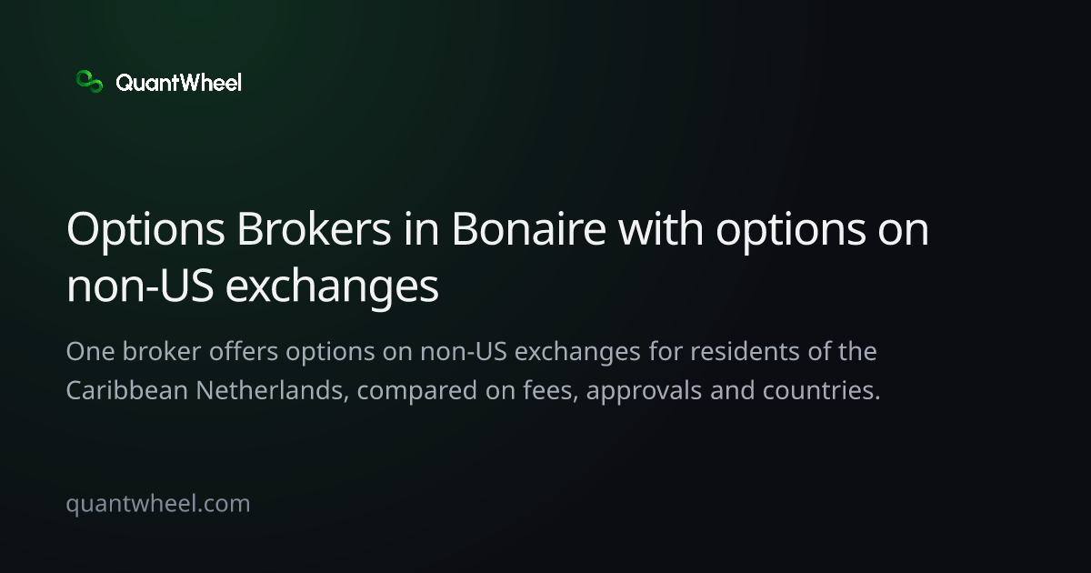 The share card of Options brokers in the Caribbean Netherlands with options on non-US exchanges