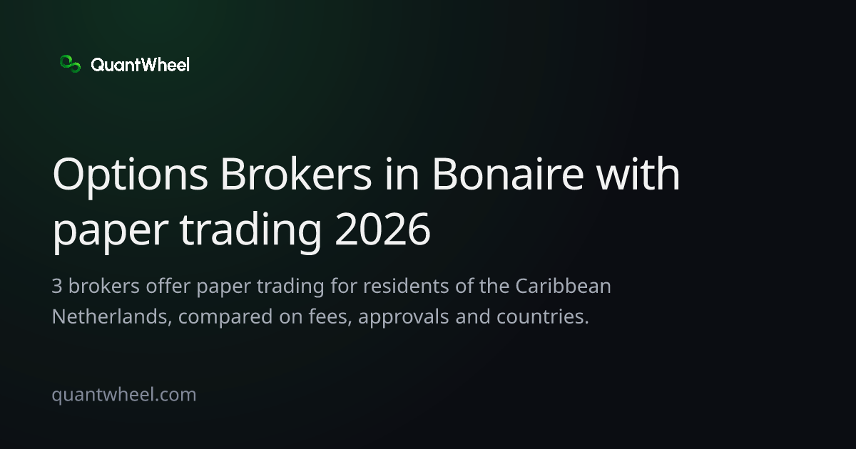 The share card of Options brokers in the Caribbean Netherlands with paper trading