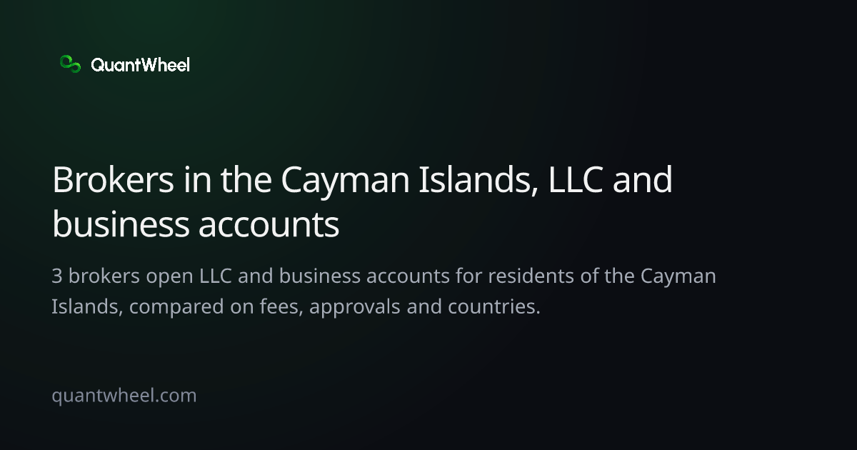 The share card of Options brokers in the Cayman Islands for LLC and business accounts