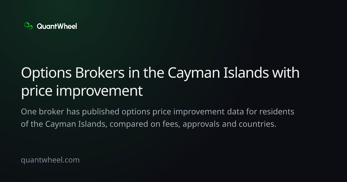 The share card of Options brokers in the Cayman Islands with price improvement